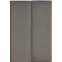 neu.haus Wandpolster, (Set, 2 Stück), »Carpino« Wandkissen Samt 90 x 30 cm Dunkelgrau