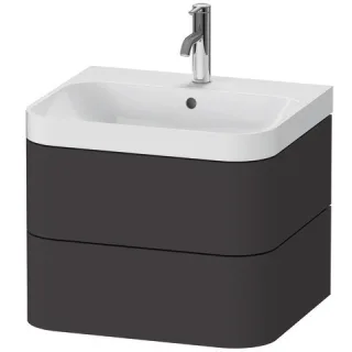 Duravit Happy D.2 Plus c-shaped Set wandhängend Graphit Supermatt 575x490x480 mm - HP4345O8080 HP4345O8080
