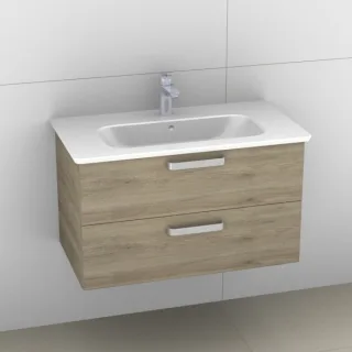 Artiqua 412 Waschtischunterschrank für Softmood T0558, Sanremo Eiche quer NB, 412-WU2L-I35-7144-428 412-WU2L-I35-7144-428