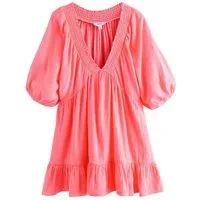 Next Minikleid Minikleid mit V-Ausschnitt (1-tlg)