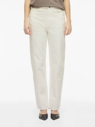 VILA - VIKELLY JAF HW STRAIGHT JEANS-NOOS Cloud Dancer - Gr. - 42/30