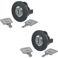 BASI Steckdose Steckdosenschloss, Kindersicherung, Spar-Set, 2-St., Gleichsperrend, 2 Schlüssel pro Schloss, Schuko Steckdosen, 2er Set