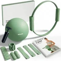 NEOLYMP Pilates-Ring Pilates Set für Zuhause – Pilates Ball, Pilates Ring & Gewichte (Set, Pilates Essential Kit Damen & Anfänger - Home Pilates), Pilates Zubehör Set – inkl. Pilates Bänder, 1kg Hanteln & E-Book