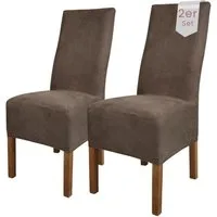 sh SCHEFFLER-HOME LIVE HOMESTYLE Stuhlhusse Leon Stoff Veltara, Premium-Microfaser Veltara in edler Wildleder-Optik