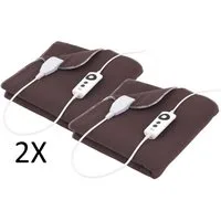 Domo Elektro Heizdecke Weiß (3 Heizstufen) oder Braun (6 Heizstufen), 2-tlg., waschbar