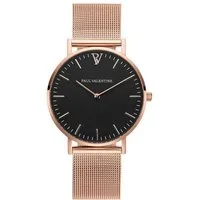 Paul Valentine Quarzuhr PEARL ROSE GOLD MESH