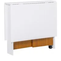 BBWL Klapptisch Klapptisch mit 2 Rollen und klappbarer Tischplatte,120 x 80 x 73CM (platzsparend & vielseitig einsetzbar, moderner Küchentisch als Ess-, Arbeits- oder Balkontisch, leicht verschiebbar & flexibel)