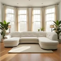 DOMO collection Wohnlandschaft FLORES 293x180x86 cm, hochwertig, komfortabel, U-Form, 3 Teile, wahlw. mit Bettfunktion, wahlw. mit Federkern, Unser Dauertiefpreis