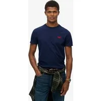 Superdry Rundhalsshirt ESSENTIAL LOGO EMB TEE aus Baumwolle und Single Jersey, Slim Fit, Kurzarm, hüftlang