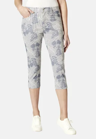 STOOKER WOMEN 7/8-Hose "Tahiti Print Capri Slim Fit" Capri Slim Fit Casual Clean Wash für Damen