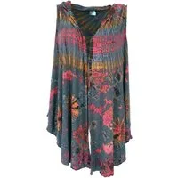 Guru-Shop Longbluse Unikat Batiktunika, Boho Cardigan Tunika, Boho.. alternative Bekleidung