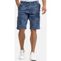 Indicode Cargoshorts Herren Albert Cargo Shorts Herrenshorts Hawaiishorts mit 6 Taschen, 100% Baumwolle