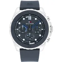 Tommy Hilfiger Multifunktionsuhr MORGAN 1710687, Quarzuhr, Armbanduhr, Herrenuhr, Silikonarmband, analog