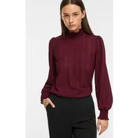 Vila Stehkragenshirt VILYRI L/S SMOCK TOP - NOOS Materialmix