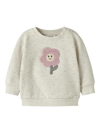 NAME IT - NBFLUELLE LS SWEAT BRU Peyote Melange - Gr. - 86