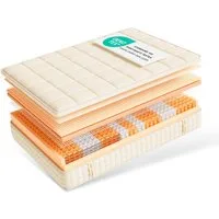 Taschenfederkernmatratze 9-Zonen Luxus-Hybridmatratze mit Visco-Memory-Schaum, CHICASA, 25 cm hoch, (Weich und anschmiegsam, atmungsaktiv, Orthopädisches Design), gezielte Unterstützung für Taille, Zertifizierte Qualität