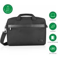 4smarts Laptoptasche 4smarts Laptop-Tasche Target Eco Slim 15–16” schwa