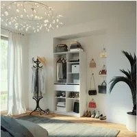 Vicco Kleiderschrank Elmo, Weiß, 100 x 200 cm mit 2 Schubladen (1-St)