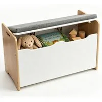 ALVIX Spielzeugtruhe NESTA 1, 3 cm Sitzkissen, Soft-Close-Deckel, abgerundete Seiten, 15 mm MDF