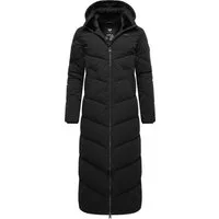 Ragwear Wintermantel Rebelka Extralong wasserdichter Winterparka mit abnehmbarer Kapuze