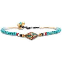 Made by Nami Fußkette Surfer Fußkettchen mit Perlen Damen & Mädchen Boho Fußkette, Hippie Fußkettchen Festival Schmuck