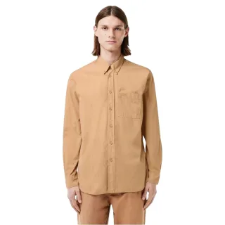 Lacoste - Button-Down-Hemd für Herren, Regulär, Langärmlig (Sand)