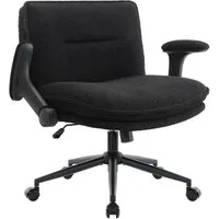 IWMH Bürostuhl Schreibtischstuhl mit klappbare Armlehnen, (Höhenverstellbar Drehstuhl mit Rollen), Stoff Stuhl für Büro Schlafzimmer Wohnzimmer Schminktisch