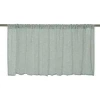 ELBERSDRUCKE Scheibengardine Bistrogardine mit Tunnel Liem mint 48 x 140 cm (1 St), Stangendurchzug, halbtransparent, Polyester, einfarbig, modern, Leinenlook, Sichtschutz