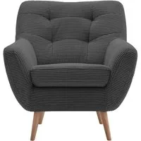 exxpo - sofa fashion Sessel Scandi, Loungesessel mit tollem Sitzkomfort, hochwertige Polsterung, bequem, hohe Holzfüße