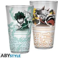 ABYstyle Tasse MY HERO ACADEMIA - Large Glass - 400ml - Izuku & Bakugo - box