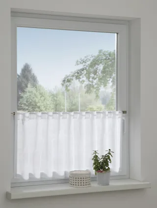 GARDINIA Gardine "Bistrogardine Jacquard-Voile" 1 Stk. tlg. transparent, Polyester, Stoff Jaquard-Voile