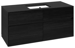 Villeroy & Boch Waschtischunterschrank Collaro C11200 1200x548x500mm 4 Ausz. Waschtisch mittig Black C11200AB