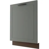 Feldmann-Wohnen Sockelblende Kvantum (formschöner schwarzer Metallgriff, 1 St., Fronten mit dekorativen Fräsungen und leicht abgerundeten Ecken), 60x1,8x71,3cm lava - dust grey (Q-ZM60)