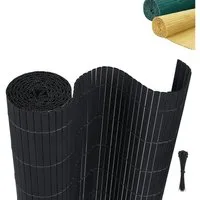 FIVMEN Sichtschutzzug PVC Sichtschutzmatte Sichtschutzzaun Balkonverkleidung, Anthrazit