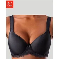 LASCANA Schalen-BH mit Bügel & breiten Trägern, weiche Spitze, T-Shirt-BH, große Größen
