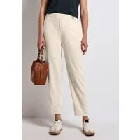 STREET ONE Chinohose mit Knopfdetail