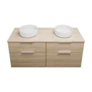 Burgbad Keramik Waschtisch-Set Eqio Eiche Dekor Cashmere/Alpinweiss, SGUO140F3180C0001 SGUO140F3180C0001