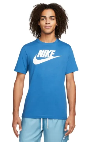 Nike Swoosh Futura Herren-T-Shirt in Blau