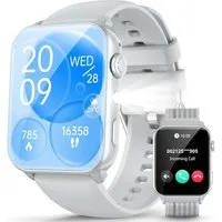 blackview 1,91 Zoll Smartwatch Damen Herren mit Taschenlampe, Bluetooth Anrufe Smartwatch (4,85 cm/1,91 Zoll, iOS/Android), 350mAh (6+Tage),100+ Sportmodi,Fitnessuhr für Android iOS,Herzfrequenz