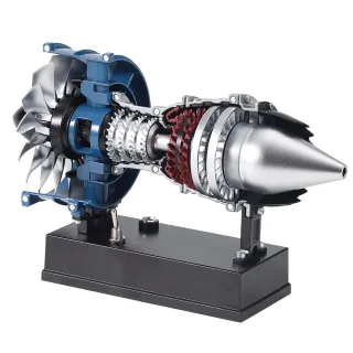 Teching DM122 TR900 Mini Metal Turbofan Engine Model Assembly Kit 170+ PCS for A320 B737 C919 Aircraft Mechanical Scienc