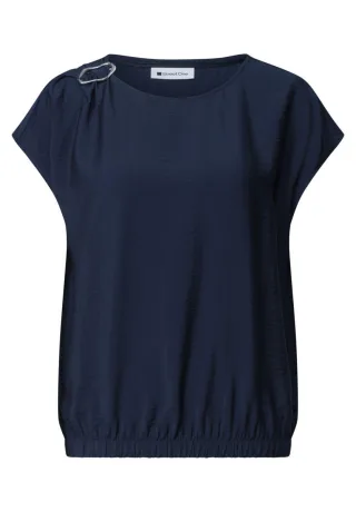 Street One - Shirt-Bluse mit Schnalle blau - Gr. - 44