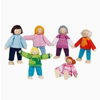 goki Biegepuppe Biegepuppen Moderne Familie 6 Teilig (Packung, 6-tlg., spar set), Bewegliche Arme und Beine