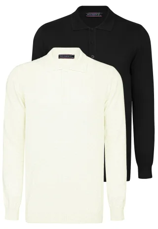Pullover Pullover Mit Polo-Kragen 2Er-Pack