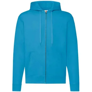 Fruit of the Loom - "Classic" Kapuzenpullover, Mit Reißverschluss für Herren (Azurblau)