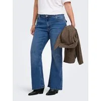 ONLY CARMAKOMA Bootcut-Jeans CARPHOEBE REG BACK POC FLA PIM852 NOOS Baumwollmischung, Regular Waist