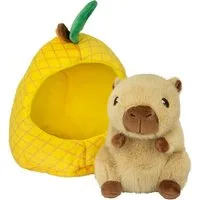 soma Kuscheltier Capybara Plüschtier 18cm im Früchte-Versteck braun Ananas (Set, 1-St., Geschenk-Set), Niedliches Capybara im weichen Früchte-Versteck – herausnehmbar