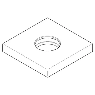 Dornbracht Rosette eckig, Spender 092778043-08 platin