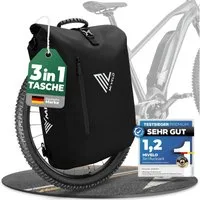 MIVELO Fahrradtasche 3in1 Gepäckträgertasche, Rucksack für Fahrrad Gepäckträger wasserdicht, 20L Volumen