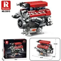 Reobrix Rennmotorblöcke Klemmbaustein Fahrzeug 1101 Teile Spielbausteine