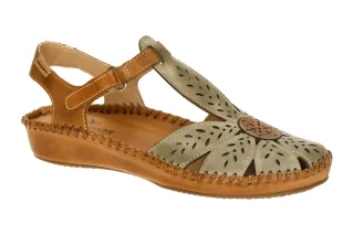 Pikolinos Damen Sandale 655-0841C1 Sage Gr?n Keilsandalen Echtleder Gummisohle